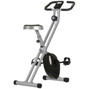 SPORTNOW Folding Quiet Exercise Bike with Adjustable Seat