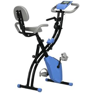 HOMCOM 2-in-1 Folding Exercise Bike with Resistance