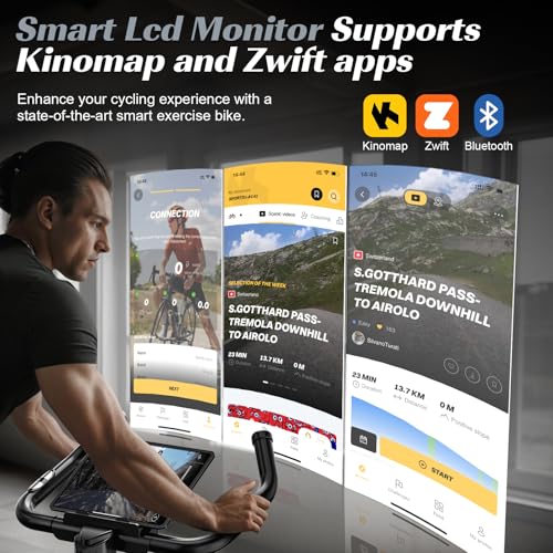 Labgrey Magnetic Exercise Bike with Smart Apps & Heart Rate Sensor