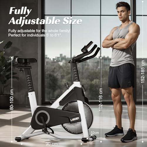 Labgrey Magnetic Exercise Bike with Smart Apps & Heart Rate Sensor