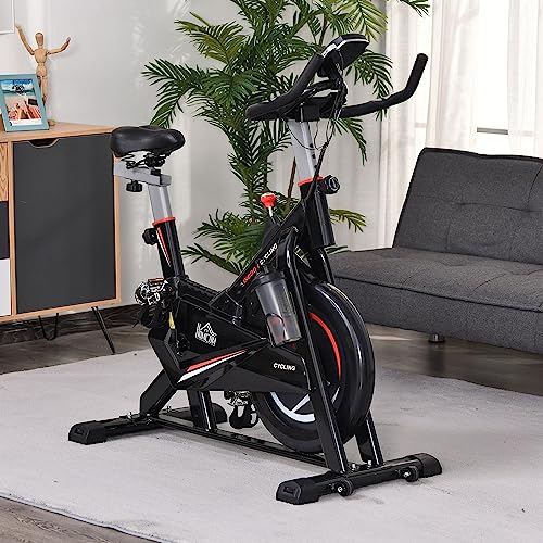 HOMCOM Stationary Exercise Bike with Adjustable Resistance & LCD