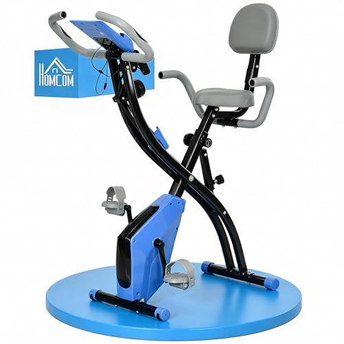 HOMCOM 2-in-1 Folding Exercise Bike with Resistance