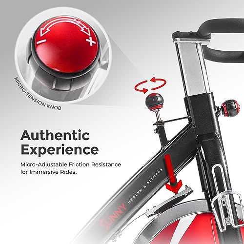 Sunny Health Exercise Bike - Ergonomic Design, Cardio Workout