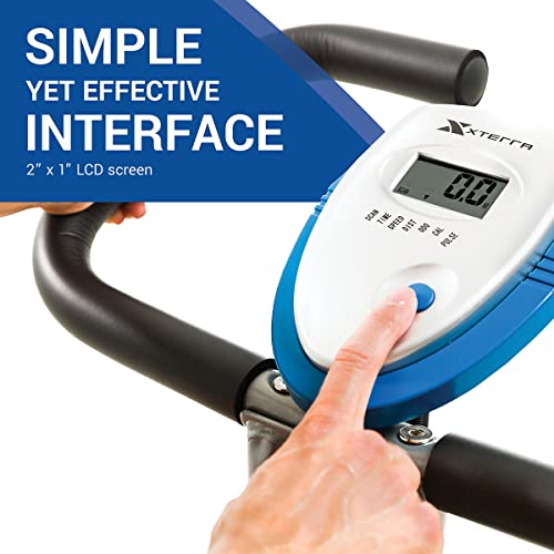 XTERRA Fitness Folding Exercise Bike, 225 LB Capacity, Cordless