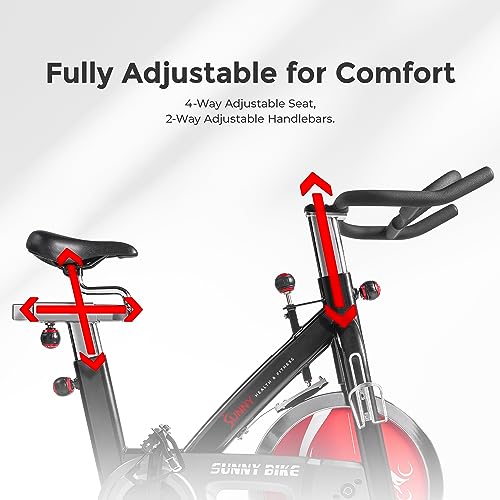 Sunny Health Exercise Bike - Ergonomic Design, Cardio Workout