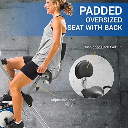 XTERRA Fitness Folding Exercise Bike, 225 LB Capacity, Cordless