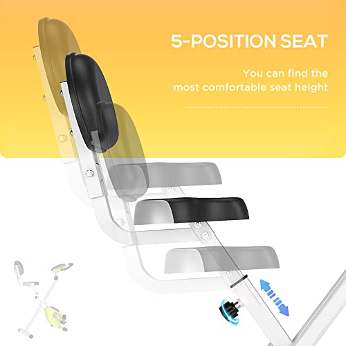 HOMCOM Foldable Exercise Bike with Magnetic Resistance and LCD