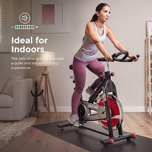 Sunny Health Exercise Bike - Ergonomic Design, Cardio Workout