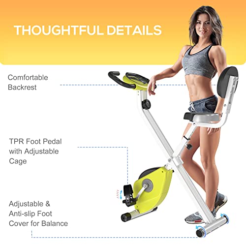 HOMCOM Foldable Exercise Bike with Magnetic Resistance and LCD