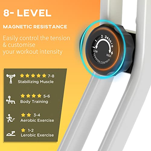 HOMCOM Foldable Exercise Bike with Magnetic Resistance and LCD