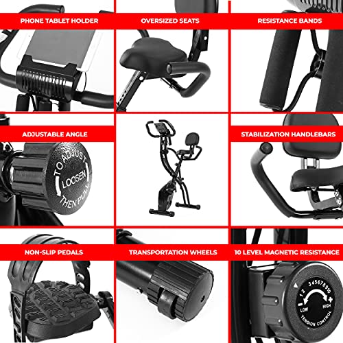 VRAi Fitness SXB-350 Folding Exercise Bike with Bluetooth