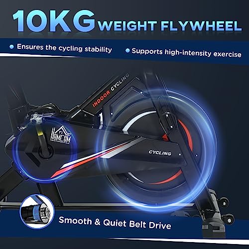 HOMCOM Stationary Exercise Bike with Adjustable Resistance & LCD