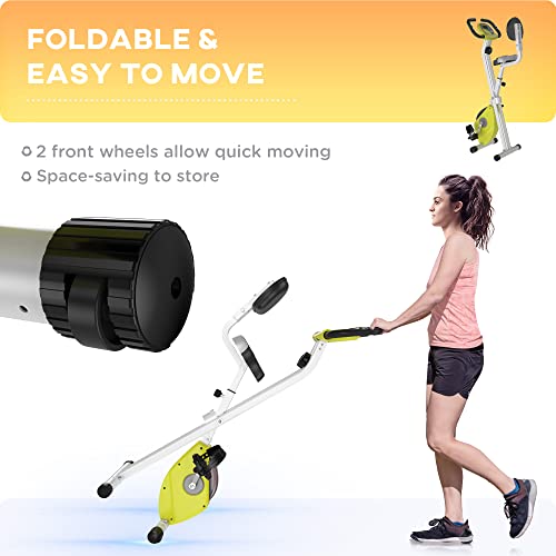 HOMCOM Foldable Exercise Bike with Magnetic Resistance and LCD