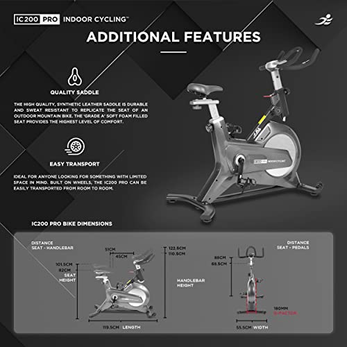 JLL IC200 PRO Indoor Cycling Exercise Bike - Adjustable