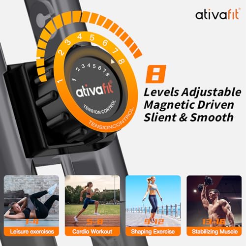 ATIVAFIT 3-In-1 Foldable Indoor Cycling Bike & Resistance Bands