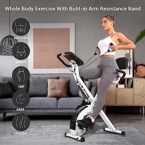 Micyox Magnetic Foldable Indoor Cycling Bike with LCD Display