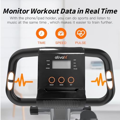 ATIVAFIT 3-In-1 Foldable Indoor Cycling Bike & Resistance Bands