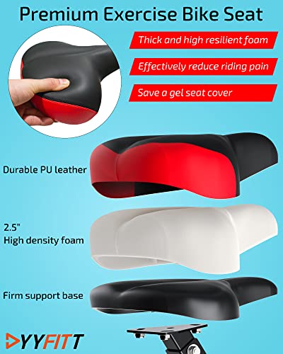 Foldable Fitness Bike with Resistance Bands, 16 Magnetic Levels