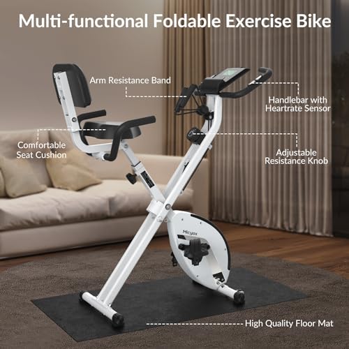 Micyox Magnetic Foldable Indoor Cycling Bike with LCD Display