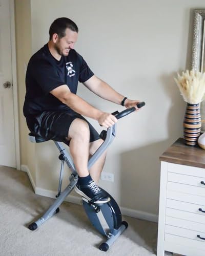 ATIVAFIT 3-In-1 Foldable Indoor Cycling Bike & Resistance Bands