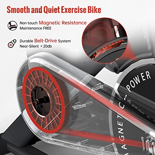 PASYOU Magnetic Resistance Exercise Bike - Adjustable Seat