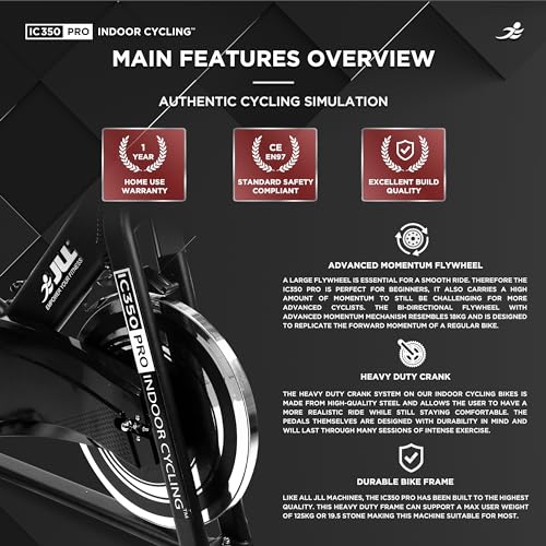 JLL IC350 PRO Indoor Exercise Bike, Advanced Flywheel