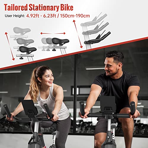 PASYOU Magnetic Resistance Exercise Bike - Adjustable Seat