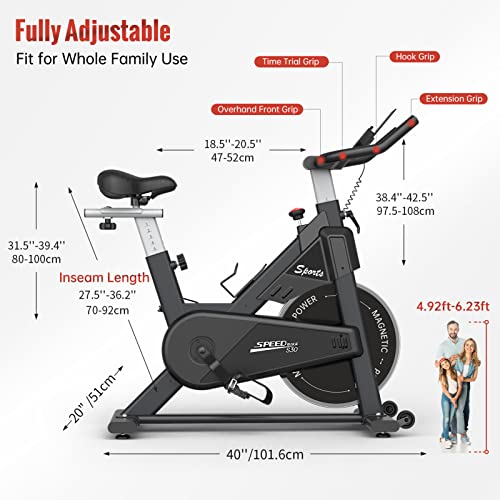 PASYOU Magnetic Resistance Exercise Bike - Adjustable Seat