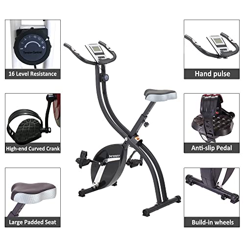 YYFITT Basic Foldable Exercise Bike with 16 Resistance