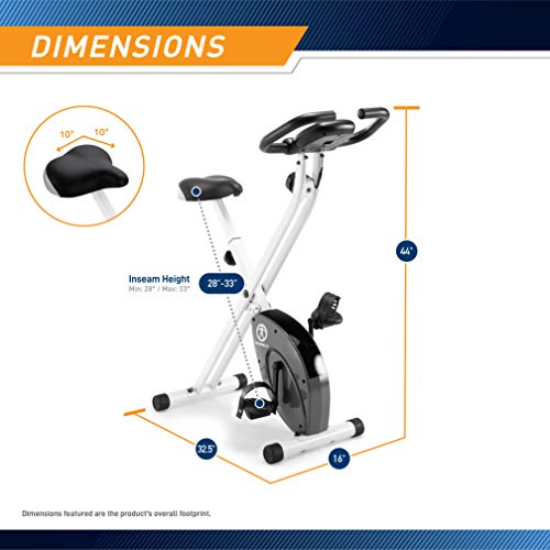 Foldable Compact Exercise Bike - White, One Size