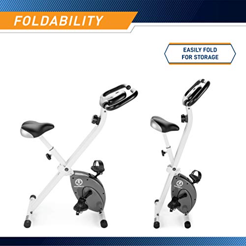 Foldable Compact Exercise Bike - White, One Size