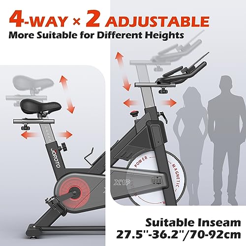 JOROTO Stationary Exercise Bike - Magnet Resistance, Heavy Flywheel