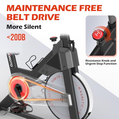 JOROTO Stationary Exercise Bike - Magnet Resistance, Heavy Flywheel