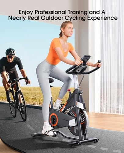Indoor Cycling Bike with 150KG Weight Capacity & Monitor