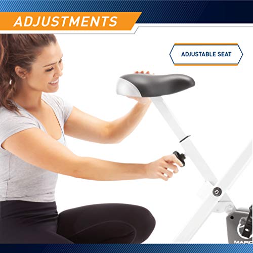 Foldable Compact Exercise Bike - White, One Size