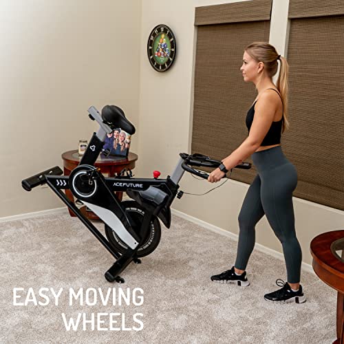 Acefuture Magnetic Resistance Exercise Bike with 13.6kg Flywheel