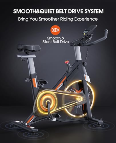 Indoor Cycling Bike with 150KG Weight Capacity & Monitor
