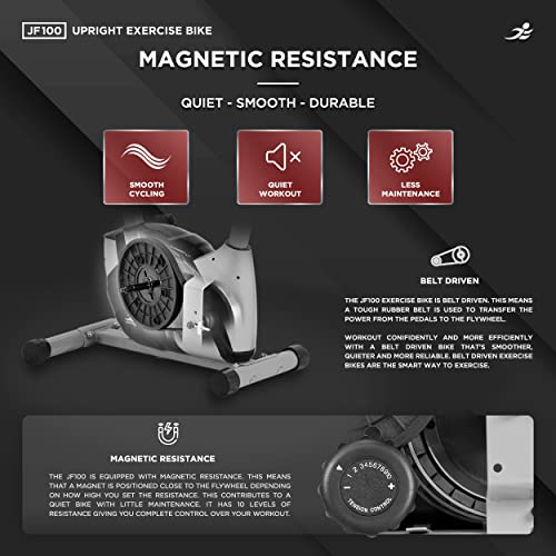 JLL® JF100 Adjustable Magnetic Resistance Exercise Bike
