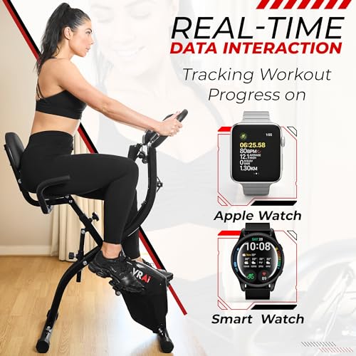 VRAi Fitness Folding Smart Indoor Cycling Exercise Bike