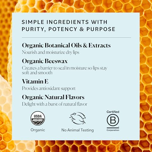 Organic Beeswax Lip Balms - Six Flavors - 6pk