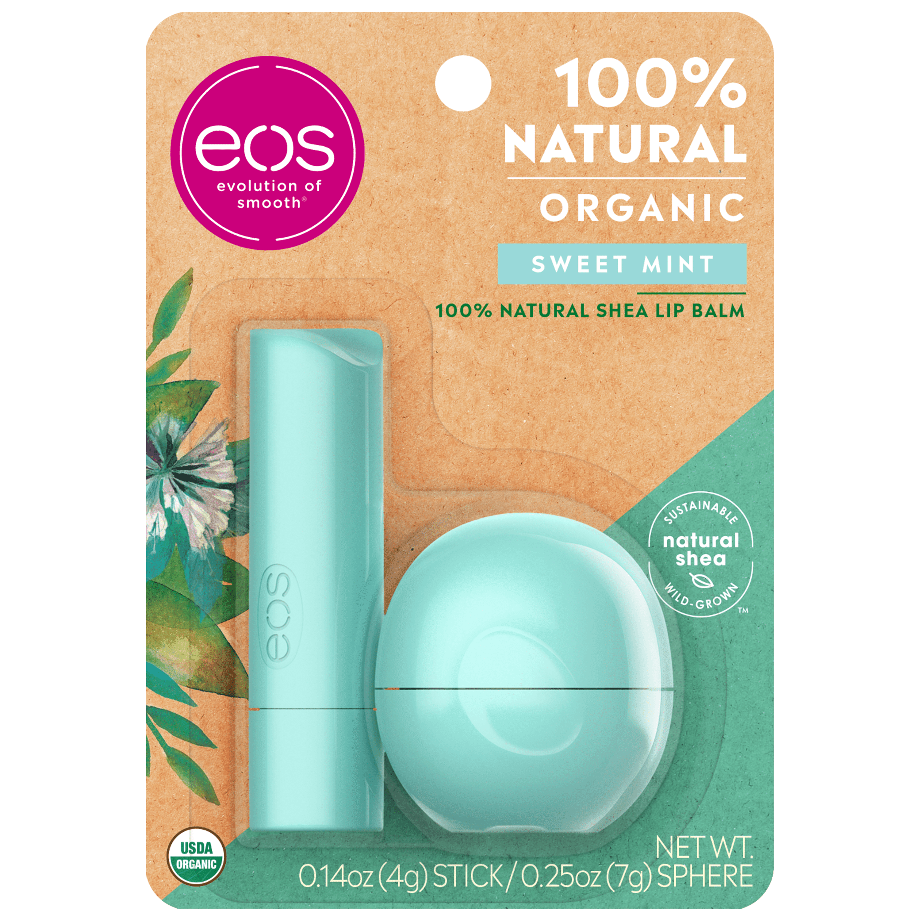 eos 100% Natural Organic Lip Balm - Sweet Mint