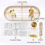 Modern Gold Crystal Chandelier Pendant Light Fixture