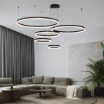 Dimmable LED Pendant Light - 5 Ring Design