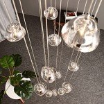 14-Light Adjustable LED Pendant Chandelier for Dining
