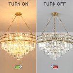 Modern Gold Crystal Chandelier Hanging Lamp