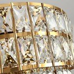 Modern Gold Crystal Chandelier Hanging Lamp