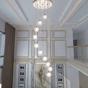 10-Light Industrial Pendant Chandelier for Dining Spaces