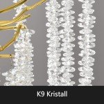 Modern Gold Crystal Chandelier for Home Decor
