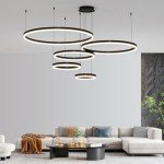 Dimmable LED Pendant Light - 5 Ring Design