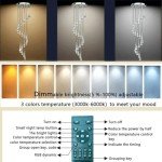 Dimmable Silver Spiral Crystal Chandelier Light